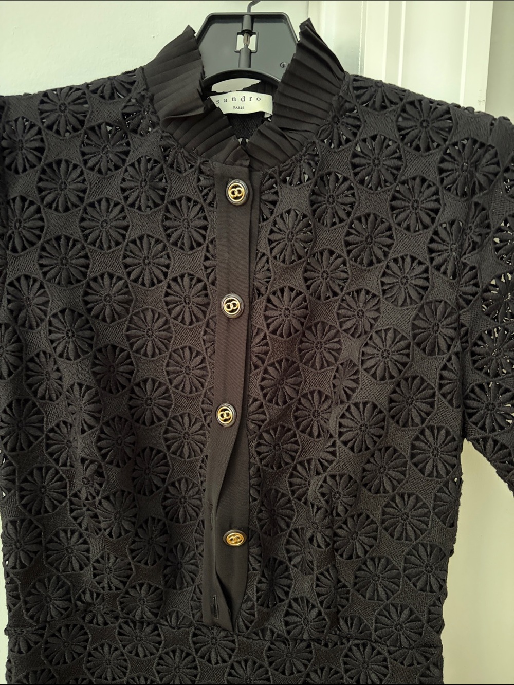 Sandro Black Lace Dress - Picture 5 of 6